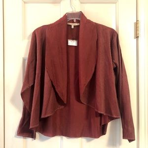 Ruby Stitched Silk Cascade Jacket - Size Medium
